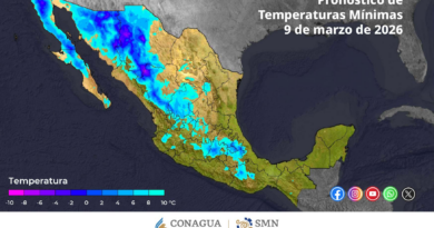 En las sierras de Baja California, Sonora y Chihuahua también se prevé ambiente de frío a muy frío con temperaturas mínimas de -10 a 0°C y heladas En las sierras de Baja California, Sonora y Chihuahua también se prevé ambiente de frío a muy frío con temperaturas mínimas de -10 a 0°C y heladas