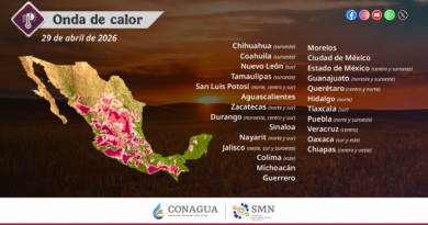 Se espera ambiente de caluroso a extremadamente caluroso en la República Mexicana