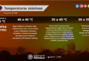 Se esperan temperaturas máximas de 40 a 45°C en el noreste de Baja California, sur de Baja California Sur, este y sur de Sonora, noroeste y suroeste de Chihuahua