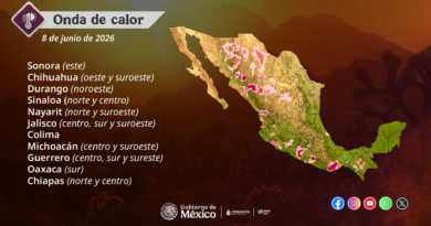 Se mantendrán las temperaturas calurosas a muy calurosas en la mayor parte de la República Mexicana, prevaleciendo la onda de calor en Sonora