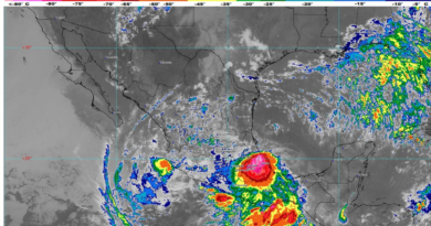 Como depresión tropical, Boris se ubica a 45 km al nor-noreste de Punta Maldonado, Guerrero