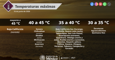Se pronostican temperaturas máximas de 40 a 45°C en Sonora, Chihuahua, Sinaloa