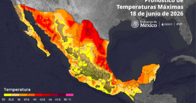 Se prevén temperaturas máximas de 40 a 45°C en Baja California, Sonora, Sinaloa, Chihuahua, Durango