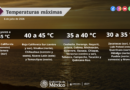 Temperaturas máximas superiores a 45°C se prevén en el noreste de Baja California y el sur de Sonora
