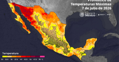 Continuará el ambiente vespertino extremadamente caluroso en zonas del noroeste del país; temperaturas superiores a 45°C en Baja California y Sonora