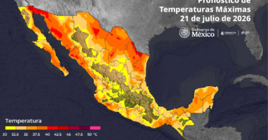 Continuará el ambiente muy caluroso en zonas del norte del país, siendo extremadamente caluroso en el noreste de Baja California