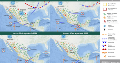 Se pronostican lluvias de fuertes a muy fuertes en zonas de 18 entidades de México