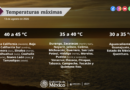Se esperan temperaturas máximas de 40 a 45°C en Baja California, Baja California Sur, Sonora, Sinaloa, Chihuahua, Coahuila, Nuevo León y Tamaulipas