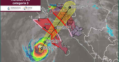 Polo ocasionará lluvias torrenciales en Baja California Sur y Sonora; muy fuertes en Sinaloa y Chihuahua, y fuertes en Baja California