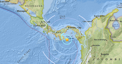 Sismo magnitud 7.7° sacude el sureste de Panamá
